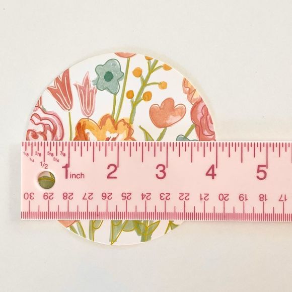 Set of 8 Cardboard Paper Coasters, 2 Sided, Floral & “Be Kind’ on the fl… - Picture 4 of 6